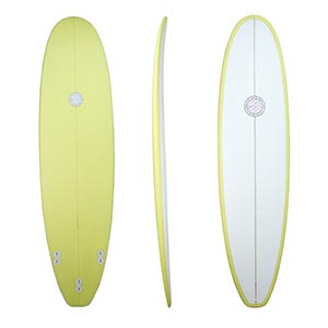 Bullets Malibu Longboard yellow trim